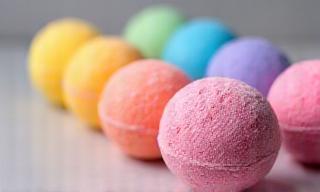 Image of colorful bath bombs made by student Jiyeon K.